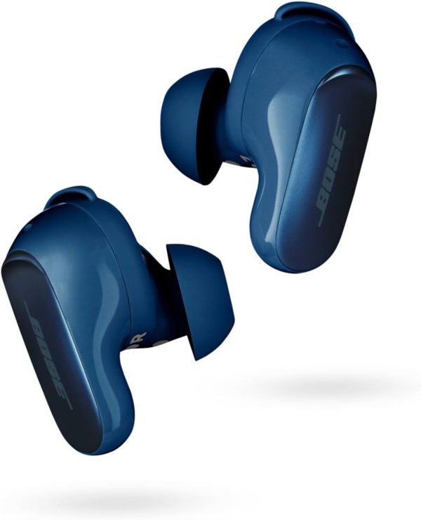 Bose QuietComfort Ultra Bluetooth Earbuds, Wireless Earbuds with Spatial Audio and World-Class Active Noise Cancellation, Deep Bass, Up to 6 Hours of Playtime, Lunar Blue - Limited Edition Color