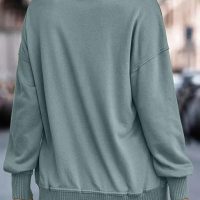 SHEWIN Womens Sweatshirt Casual Long Sleeve Lightweight Sweatshirts Button Loose Pullover Tops - Image 4