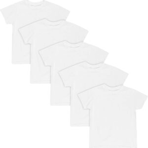 Hanes Undershirt, EcoSmart White T Boys, Short Sleeve Shirts, 5 or 10-Pack