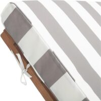 SAFAVIEH Outdoor Collection Newport Natural/ Grey & White Stripe Cushion Built-in Side Table Adjustable Chaise Lounge Chair - Image 9