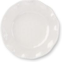 Perlette Cream Beaded Salad Plates - Set of 4, 9" Chic Melamine Dinnerware, Unbreakable & Elegant for Indoor/Outdoor Dining, Appetizers, Desserts & Stylish Table Settings. Perfect for gift-giving. - Image 3