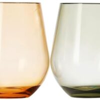 Khen European Style Shatterproof Tritan Stemless Wine Glasses, Acrylic Glass Drinkware, Unbreakable Colored, 6 - Set - BPA-free plastic, Reusable, Dishwasher Safe, All Purpose Glassware 15oz - (Muted) - Image 3