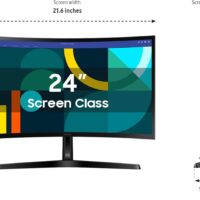 SAMSUNG 24" Essential S3 (S36GD) Series FHD 1800R Curved Computer Monitor, 100Hz, Game Mode, Advanced Eye Comfort, HDMI and D-sub Ports, LS24D366GANXZA, 2024 - Image 4