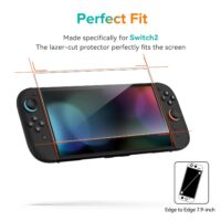 ivoler 3-Pack Screen Protector Tempered Glass for Nintendo Switch 2 Model 2025, Transparent HD Clear Anti-Scratch Screen Protector Accessories for Nintendo Switch 2, [7.9 inch] - Image 3