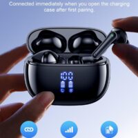 Wireless Earbuds Bluetooth Headphones, Ear Buds with Deep Bass, 40H Long Playtime, LED Power Display, IP7 in Ear Earphone with Mic for iPhone Android Phone Sports Workout, Black - Image 3