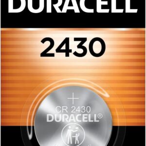 Duracell 2430 3V Lithium Battery, 1 Count Pack, Lithium Coin Battery for Medical and Fitness Devices, Watches, and more, CR Lithium 3 Volt Cell