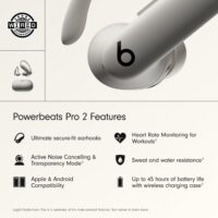 Beats Powerbeats Pro 2 Wireless Bluetooth Earbuds - Noise Cancelling, Heart Rate Monitor, IPX4, Up to 45H Battery & Charging Case, Works with Apple & Android - Quick Sand - Image 2