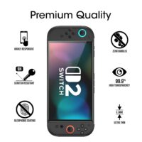amFilm Auto-Alignment OneTouch for Nintendo Switch 2 Screen Protector [7.9''] 2025 Tempered Glass, Accessories, 30 seconds Installation, Bubble Free, Anti-Scratch, Touch Sensitive, Ultra-Clear [2Pack] - Image 4