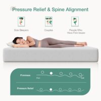 Novilla Full Mattress, 12 Inch Full Memory Foam Mattress for Supportive & Pressure Relief, Removable Washable Cover,CertiPUR-US Certified Mattresses in a Box, Firm - Image 2