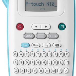 Brother P-Touch PT-N10 Personal Handheld Label Maker, Portable and Prints, P-Touch Btag ~½” (12mm) Wide Color Personalized Label Tapes,
