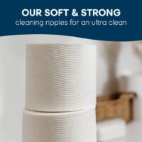 Cottonelle Ultra Clean Toilet Paper with Active CleaningRipples Texture, Strong Bath Tissue, 24 Family Mega Rolls = 132 Regular Rolls (4 Packs of 6) - Image 4