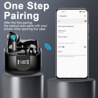Wireless Earbuds, Bluetooth Headphones 2025 NEW Ear Buds 40H Bass Stereo in-Ear Earphones ENC Noise Cancelling 5.3 Earbuds with 4 HD Mic, USB-C LED Display IP7 Waterproof Sport Headset for Android iOS - Image 6
