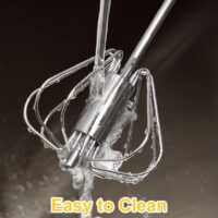 12 inch Stainless Steel Semi-Automatic Whisk, Stainless Steel Egg Whisk Hand Push Rotary Blender, Hand Push Mixer Stirrer Tool for Cooking Kitchen Home Egg Milk - Image 5