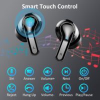 Wireless Earbuds, Bluetooth Headphones 2025 NEW Ear Buds 40H Bass Stereo in-Ear Earphones ENC Noise Cancelling 5.3 Earbuds with 4 HD Mic, USB-C LED Display IP7 Waterproof Sport Headset for Android iOS - Image 7