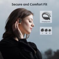 Wireless Earbuds, Bluetooth 5.4 Headphones, True Wireless Stereo Earphones with IPX7 Waterproof, Noise Cancelling Mic, Fast Charging and Comfort Fit Ear Buds for Sports/Workouts - Black - Image 3