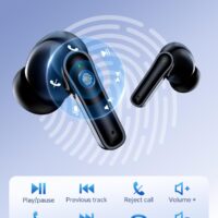 Wireless Earbuds Bluetooth Headphones, Ear Buds with Deep Bass, 40H Long Playtime, LED Power Display, IP7 in Ear Earphone with Mic for iPhone Android Phone Sports Workout, Black - Image 4