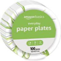 Amazon Basics Everyday Paper Plates, 8.62 Inch, Disposable, 100 Count - Image 2