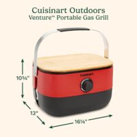 Cuisinart CGG-750 Portable, Venture Gas Grill, Red - Image 2
