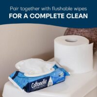 Cottonelle Ultra Clean Toilet Paper with Active CleaningRipples Texture, Strong Bath Tissue, 24 Family Mega Rolls = 132 Regular Rolls (4 Packs of 6) - Image 7