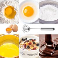 12 inch Stainless Steel Semi-Automatic Whisk, Stainless Steel Egg Whisk Hand Push Rotary Blender, Hand Push Mixer Stirrer Tool for Cooking Kitchen Home Egg Milk - Image 4