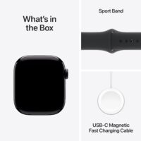 Apple Watch Series 10 [GPS 42mm case] Smartwatch with Jet Black Aluminium Case with Black Sport Band - S/M. Fitness Tracker, ECG App, Always-On Retina Display, Water Resistant - Image 7
