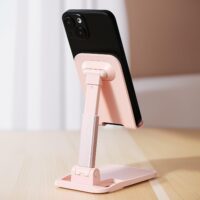 Folding Cell Phone Stand,Adjustable Angle Height Phone Stand/Portable Phone Holder Suitable for All Smartphones（Pink） - Image 4