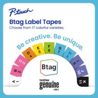 Brother P-Touch PT-N10 Personal Handheld Label Maker, Portable and Prints, P-Touch Btag ~½” (12mm) Wide Color Personalized Label Tapes, - Image 5