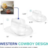 Huang Acrylic Small Clear Cowboy Hat | Perfect for Home Decor, Chip and Dip Serving Bowl, or Candy | Used for Decor, Dinning, Serving, Hosting | Durable Construction, Easy to Clean - Image 6