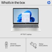 HP 15.6 inch Laptop, HD Touchscreen Display, AMD Ryzen 3 7320U, 8 GB RAM, 128 GB SSD, AMD Radeon Graphics, Windows 11 Home in S Mode, Natural Silver, 15- fc0099nr - Image 9