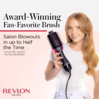 REVLON One-Step Volumizer Hair Dryer and Styler, for Less Frizz, More Shine, and Reduced Heat Damage for Salon Style Round Brush for Blowout, Black (Amazon Exclusive) - Image 2