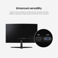 SAMSUNG 24" Essential S3 (S36GD) Series FHD 1800R Curved Computer Monitor, 100Hz, Game Mode, Advanced Eye Comfort, HDMI and D-sub Ports, LS24D366GANXZA, 2024 - Image 6