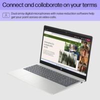 HP 15.6 inch Laptop, HD Touchscreen Display, AMD Ryzen 3 7320U, 8 GB RAM, 128 GB SSD, AMD Radeon Graphics, Windows 11 Home in S Mode, Natural Silver, 15- fc0099nr - Image 3