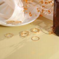 Gold Plated Stacking Rings for Women - 8PCS Non Tarnish 14K Gold Simple Cute Stackable Knuckle Rings Set Size 4-11 - Image 7