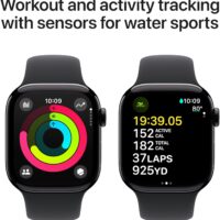 Apple Watch Series 10 [GPS 42mm case] Smartwatch with Jet Black Aluminium Case with Black Sport Band - S/M. Fitness Tracker, ECG App, Always-On Retina Display, Water Resistant - Image 5