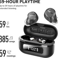 TOZO Hybrid Active Noise Cancelling Wireless Earbuds, 6 Mics ENC Clear Call, IPX8 Waterproof, in Ear Bluetooth 5.3 Headphones Stereo Bass Ear Buds 59H Playtime with LED Display 32 EQs via APP - Image 3