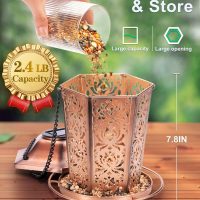 Solar Bird Feeders for Outdoors Hanging - Premium Grade Metal Bird Feeder, Chew-Proof, Weather and Water Resistant Wild Bird feeders, Outside and Garden Decoration-New - Image 6