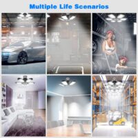 Garage Lights - 2 Pack Super Bright 32000LM LED Garage Ceiling Light 6500K LED Shop Light w/ 6 Deformable Panels Screw in E26/E27 Socket Light Bulbs for Workshop Storage Warehouse Attic - Image 6