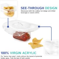 Huang Acrylic Small Clear Cowboy Hat | Perfect for Home Decor, Chip and Dip Serving Bowl, or Candy | Used for Decor, Dinning, Serving, Hosting | Durable Construction, Easy to Clean - Image 7