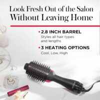 REVLON One-Step Volumizer Hair Dryer and Styler, for Less Frizz, More Shine, and Reduced Heat Damage for Salon Style Round Brush for Blowout, Black (Amazon Exclusive) - Image 7