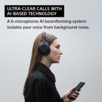 Sony WH-1000XM6 The Best Wireless Noise Canceling Headphones, HD NC Processor QN3, 12 Microphones, Adaptive NC Optimizer, Mastered by Engineers, Studio-Quality, 30-Hour Battery, Black - Image 5