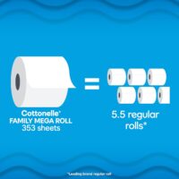 Cottonelle Ultra Clean Toilet Paper with Active CleaningRipples Texture, Strong Bath Tissue, 24 Family Mega Rolls = 132 Regular Rolls (4 Packs of 6) - Image 3