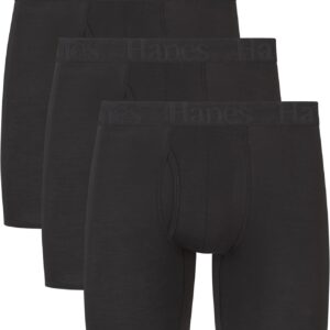 Hanes Men's Supersoft Underwear, Viscose from Bamboo, Trunks and Boxer Briefs