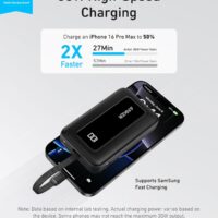 Anker Portable Charger, 10,000mAh 30W Power Bank, USB-C in and Out Fast Charging Battery Pack, Travel Essential Phone Power Bank, for iPhone 16/15, iPad, MacBook, Galaxy, Google, and More - Image 2