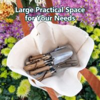 Berry&Bird Garden Tool Bag, Canvas Garden Tote With Pockets, Wear-Resistant Multi-Purpose Tool Storage Bag, Home Organizer Gardening Tool Kit for Indoor and Outdoor Gardening, 21.65" x 7.09" x 13.78" - Image 3