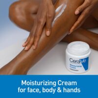CeraVe Moisturizing Cream, Body and Face Moisturizer for Dry Skin, Body Cream with Hyaluronic Acid and Ceramides, Daily Moisturizer, Oil-Free, Fragrance Free, Non-Comedogenic, 19 Ounce - Image 3