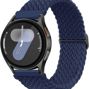 20mm Elastic Bands for Samsung Galaxy Watch 7/6/5/4/FE 40mm 44mm/Watch 6&4 Classic 42mm 46mm 43mm 47mm/5 Pro 45mm/Active 2,Quick Release Sport Braided Strap for Garmin Vivoactive 5/3/Venu/Venu Sq