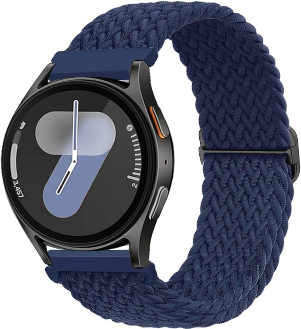 20mm Elastic Bands for Samsung Galaxy Watch 7/6/5/4/FE 40mm 44mm/Watch 6&4 Classic 42mm 46mm 43mm 47mm/5 Pro 45mm/Active 2,Quick Release Sport Braided Strap for Garmin Vivoactive 5/3/Venu/Venu Sq