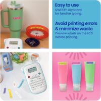 Brother P-Touch PT-N10 Personal Handheld Label Maker, Portable and Prints, P-Touch Btag ~½” (12mm) Wide Color Personalized Label Tapes, - Image 6