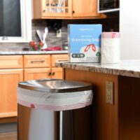 Amazon Basics 13 Gallon Tall Kitchen Drawstring Trash Bags, Clean Fresh Scent, 10% Post Consumer Recycled, 80 count - Image 5