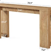 Little Tree 70.9-Inch Long Console Table, Narrow Sofa Table Behind The Couch, Farmhouse Console Table for Living Room, Entryway, Hallway - Image 3
